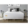 SEPTNUITS Ensemble sommier matelas 160x200 Memo bio Mémoire de forme - 26 cm - Equilibré - double sommiers blanc