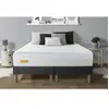 SEPTNUITS Ensemble sommier matelas 160x200 Memo bio Mémoire de forme - 26 cm - Equilibré - double sommiers gris