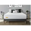 SEPTNUITS Ensemble sommier matelas 140x190 Memo bio Mémoire de forme - 26 cm - Equilibré - sommier gris