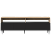 Temahome Meuble Tv Horizon Noir Et Chêne Naturel 180 X 60,6 - Temahome
