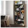 Temahome Bibliothèque Seoul Noir Et Chêne Naturel 90,8 X 162,8 - Temahome