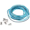 Paris Prix Lot de Lacets avec Arrêtoirs en Coton Créa 9cm Bleu