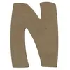 Non communiqué Lettre majuscule N en bois MDF à décorer - 8 cm