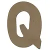 Aladine Lettre Q en bois médium 8 cm
