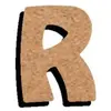 Lettre R en bois médium 15 cm