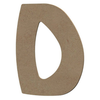 Lettre D en bois médium 15 cm