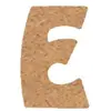 Lettre E en bois médium 15 cm