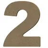 Aladine Chiffre 2 en bois médium 8 cm