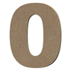 Aladine Chiffre 0 en bois médium 8 cm