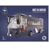 Jeu de construction MEGABLEU Bus en briques FFF 319 pièces Bleu - Neuf