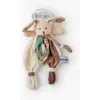 Doudou Babynat Baby'nat Les Poupis Lapin Rose Liberty Fleur Plat 29cms Bn0111
