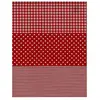 Feuille Décopatch - Pois et rayures rouge et blanc - 30 x 40 cm