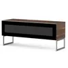 Meliconi Meuble TV verre infrarouge noir et bois foncé Torino 120 cm