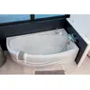 ONDÉE Baignoire angle droit accoudoirs Fany - Blanc - 160x90x55,2cm
