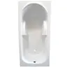 ONDEE Baignoire fany - Bac rectangulaire 140x70cm - abs et Acryl renforcé 3mm - Blanc