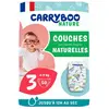 Carryboo Nature Couches Naturelles et Chou Taille 3 (4-9kg), x50