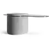 Table basse moderne en béton gris et verre trempé - 120x60cm
