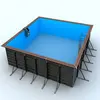 WATERCLIP Piscine egine 3,70 x 3,70 x 1,47 m