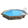 Piscine bois octogonale CLEOFAS Ø460x129 cm - avec filtration, liner 7...