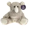 Pelucho - Peluche Bouillotte déhoussable Rhino - Made in France