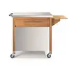 DM CREATION Chariot bambou pour plancha 75 x 55 cm - 1 tiroir