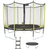 Kangui Trampoline De Jardin 426 Cm + Filet De Sécurité + Échelle + Bâche De Protection Jumpi Vert/noir 430 Vert