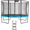 Kangui Trampoline de jardin 365 cm + filet de sécurité + échelle PUNCHI Bleu 360