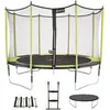 Kangui - Trampoline de jardin 365 cm + filet de sécurité + échelle + b...