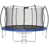 KANGUI Trampoline rond Ø430cm avec filet de sécurité et échelle Bleu FPR 430