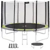 Kangui - Trampoline rond Ø360cm avec filet, échelle, bâche de protecti...