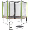 Kangui Trampoline de jardin JUMPI Taupe/Vert 305 cm + filet + échelle ...