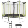 Kangui Trampoline De Jardin 365 Cm + Filet De Sécurité + Échelle + Bâche De Protection Jumpi Vert/noir 360 Vert