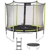 Kangui Trampoline De Jardin 305 Cm + Filet De Sécurité + Échelle + Bâche De Protection Jumpi Vert/noir 300 Vert