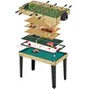 KANGUI Table de jeux 10 en 1 Baby Foot Billard Ping Pong Hockey Bowling Cartes Structure Bois Accessoires Inclus