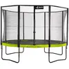 Kangui Trampoline de jardin rond 430 cm + filet de sécurité PUNCHI Vert 430