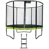 Kangui Trampoline de jardin rond 305 cm + filet de sécurité + échelle PUNCHI Vert 300