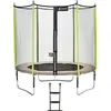 Kangui Trampoline de jardin 244 cm + filet de sécurité + échelle JUMPI Taupe/Vert 250