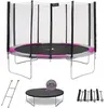 Kangui - Trampoline rond Ø360cm avec filet, échelle, bâche de protecti...