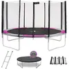 Kangui - Trampoline rond Ø430cm avec filet, échelle, bâche et kit d'an...