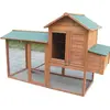 Poulailler en bois teinté clair avec toit bitumé 1 pente1,5 m²   Habrita