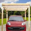 HABRITA Carport En Bois Autoclavé Toit Plat Couvert