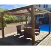 HABRITA Pergola Thermauvent En Bois Avec Vantelles Mobiles Sur Toit