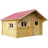 Habrita Abri de jardin 24,96m² en bois massif - Double rainurage