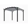 Habrita - pergola arche en acier 11.22 m² gris - per3433gn TU