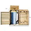 Cache poubelle double 150x90x120cm bois Habrita cp15090