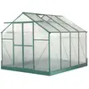 Serre jardin aluminium - avec base et 2 fenêtres / 7,44 m2 - Habrita
