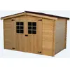 HABRITA Abri en bois massif Madriers - 20 mm - Surface extérieure : 9,42 m2