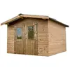 Habrita - abri de jardin 11.97m² brun doré - tha3030.02t TU
