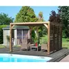 Habrita - pergola 10.67m² bois traité - tho3531vti TU