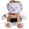 Pioupiou et Merveilles Peluche Ours Aventurier - Gaston Aventurier - 40 Cm Blanc